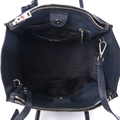 Prada Glace Calf Twin Pocket Tote Denim 4 of 4