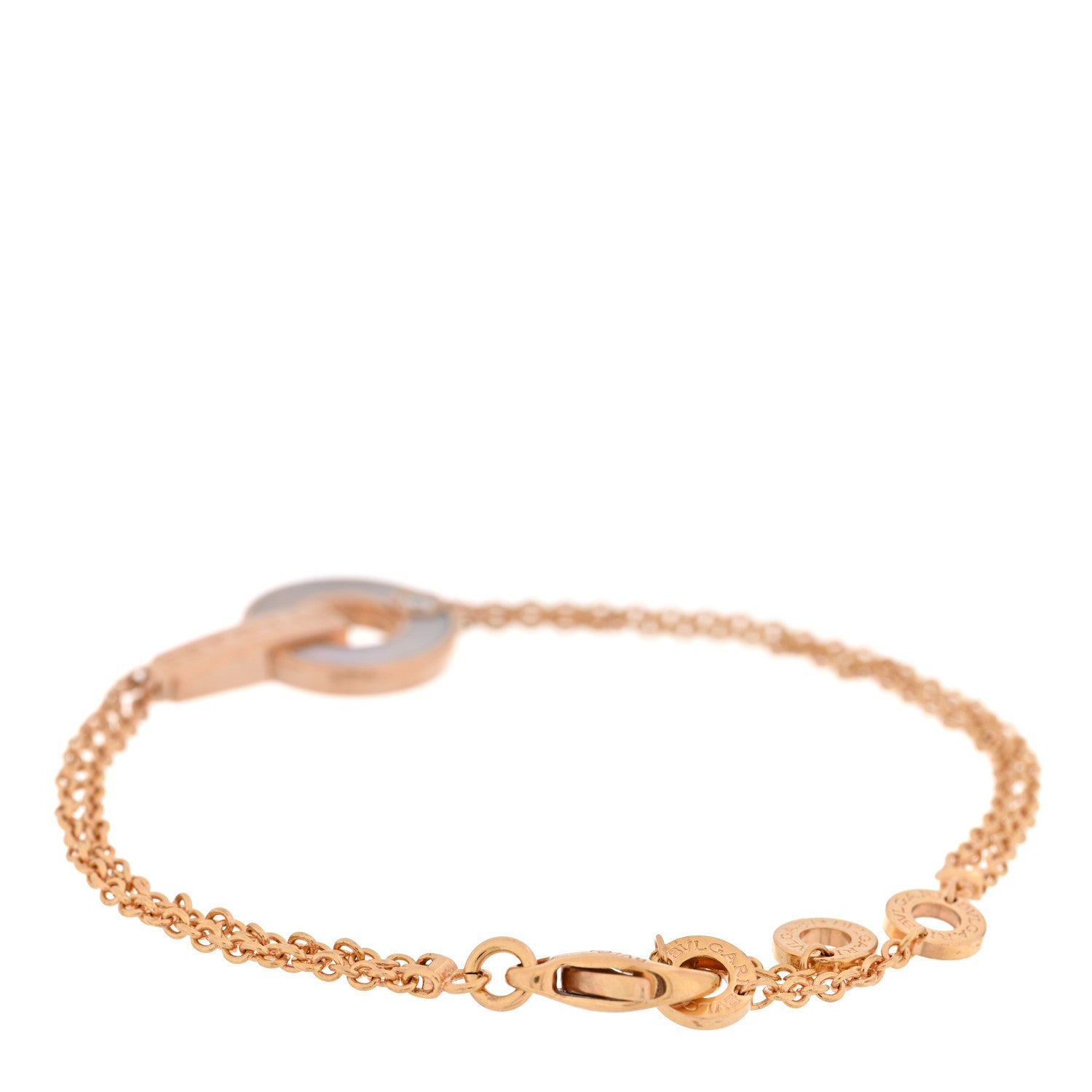 Bulgari 18K Rose Gold Diamond Mother of Pearl BVLGARI BVLGARI Bracelet ML 2 of 3