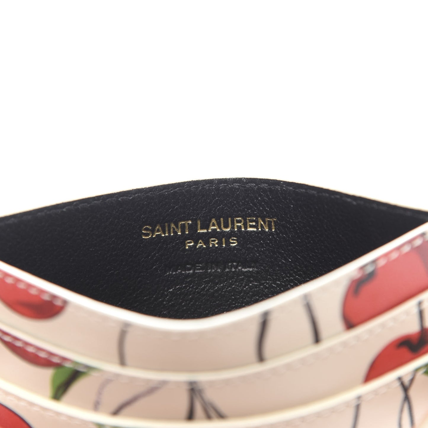 Calfskin Monogram Cherry Credit Card Case