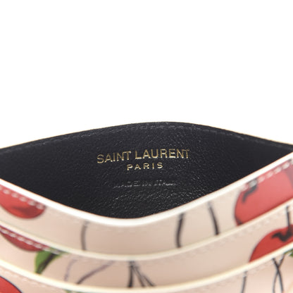 Saint Laurent Calfskin Monogram Cherry Credit Card Case 6 of 10