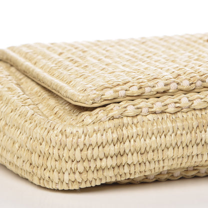 Saint Laurent Raffia Medium Monogram Kate Satchel Naturale 8 of 11