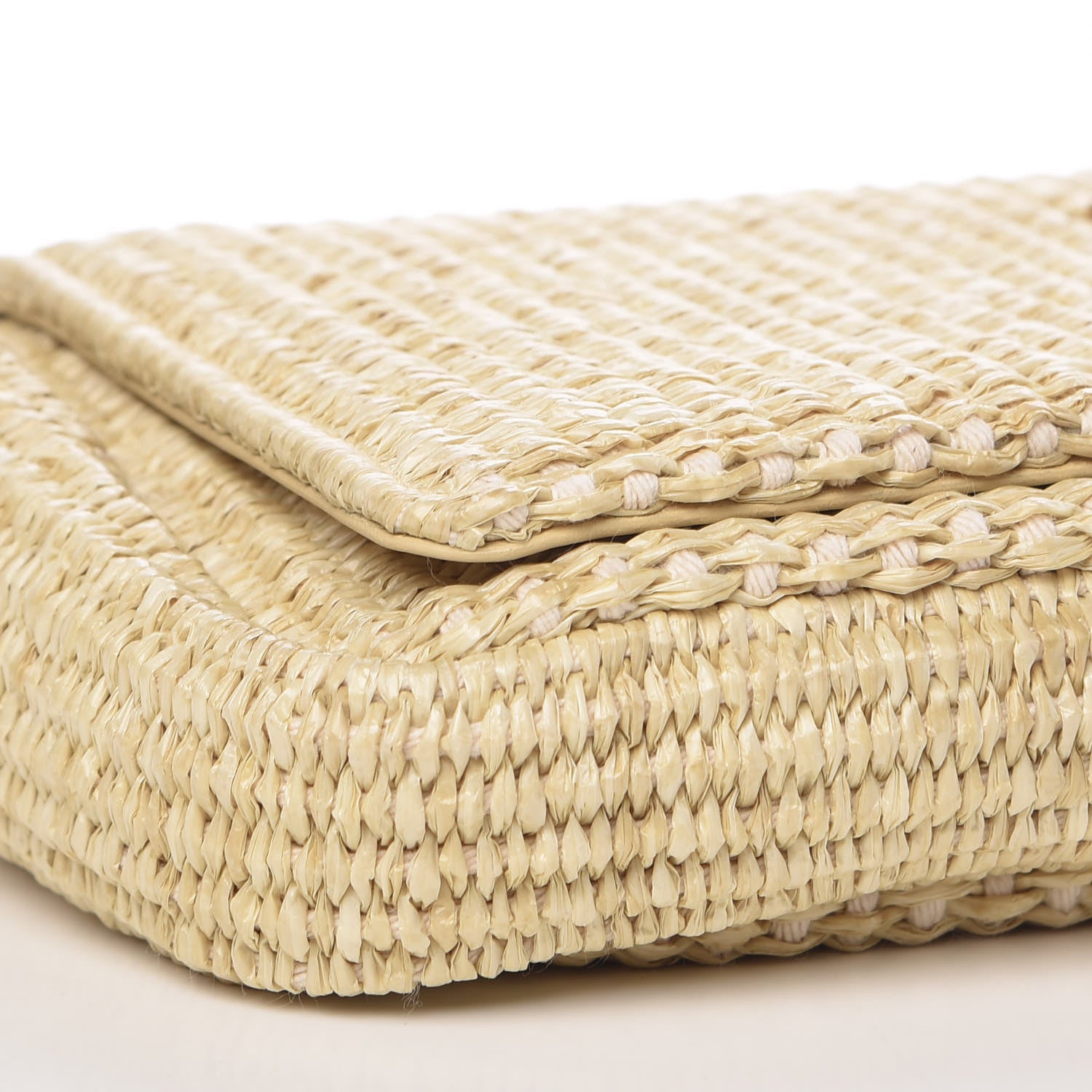 Saint Laurent Raffia Medium Monogram Kate Satchel Naturale 8 of 11
