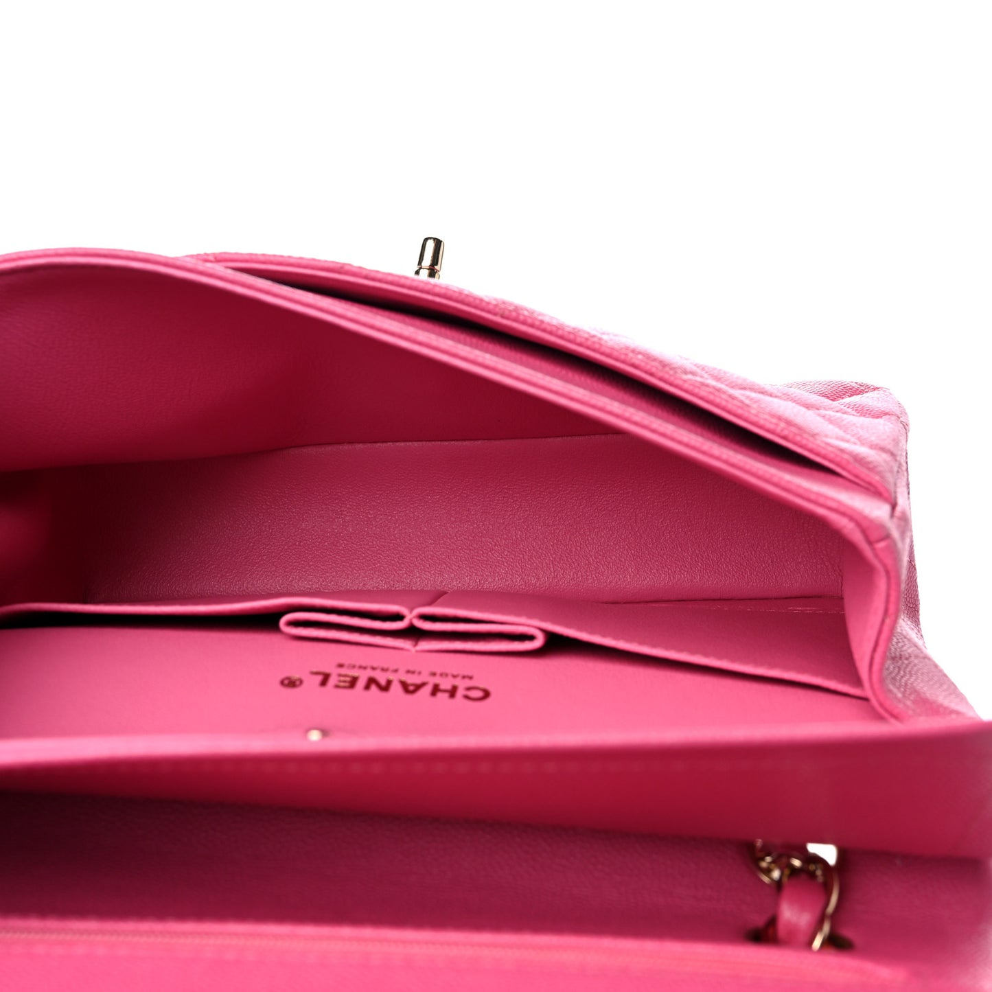 Caviar Quilted Small Double Flap Pink