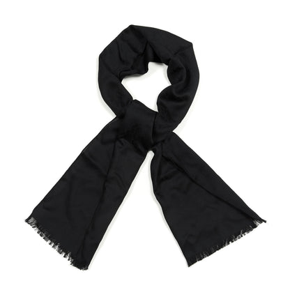 Gucci Wool Silk GG Monogram GGNat Scarf Black 1 of 3