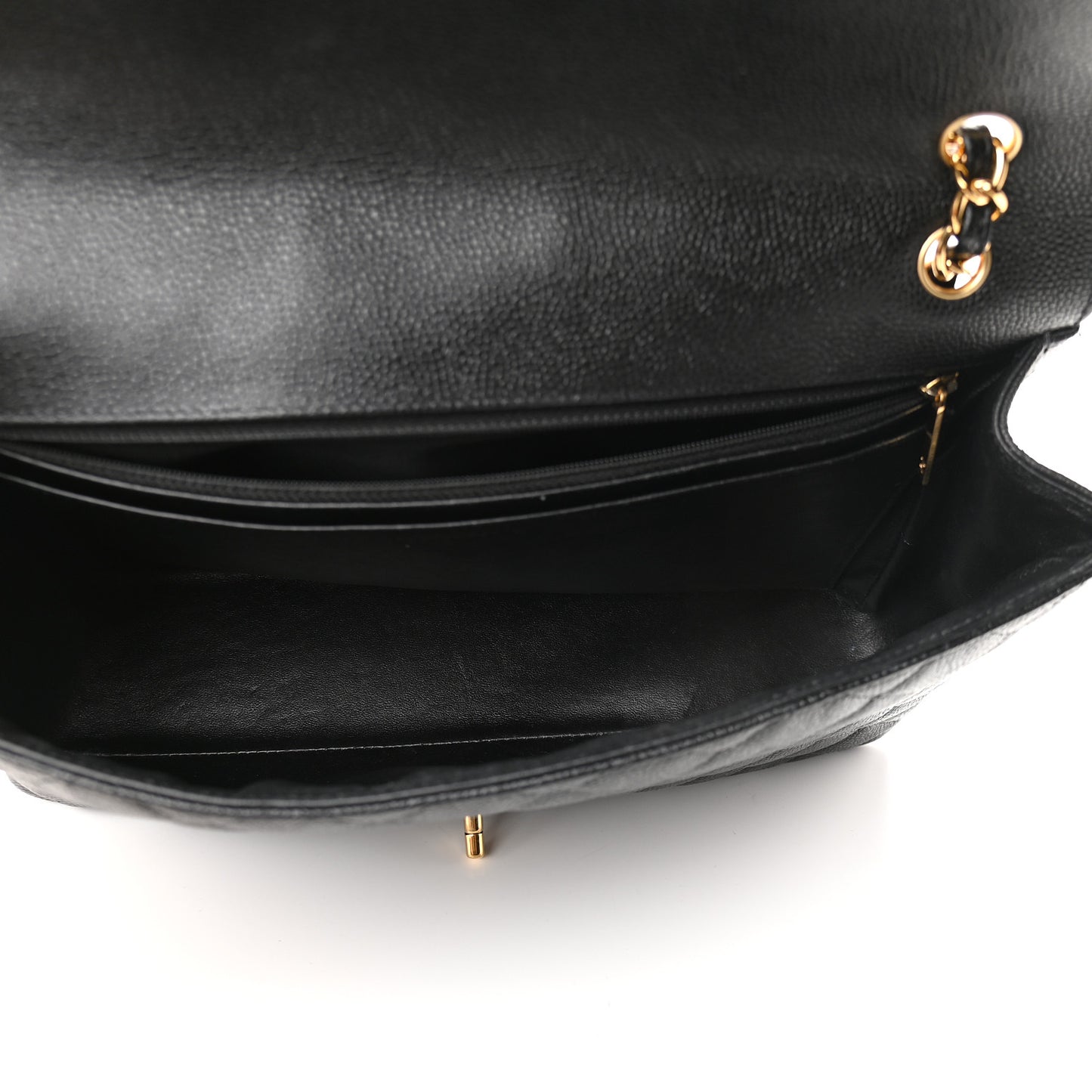 Caviar Quilted Maxi Single Flap Black