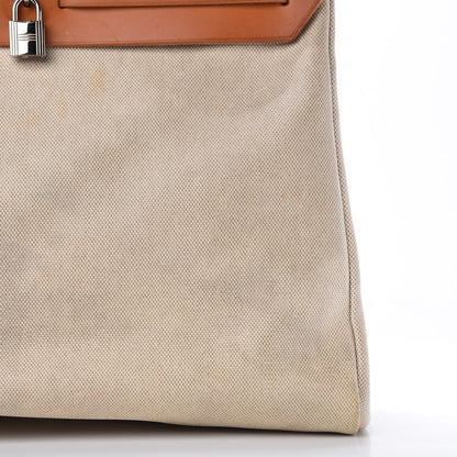 Hermes Toile Vache Calfskin Herbag 40 GM Natural 16 of 29