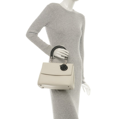 Christian Dior Smooth Calfskin Bi-Color Small Be Dior Flap White Black 2 of 12