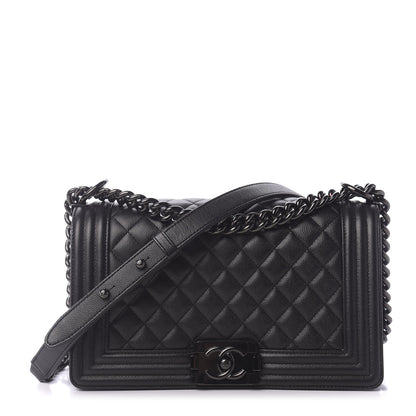 Chanel Caviar Quilted Medium Boy Flap So Black 1 of 11