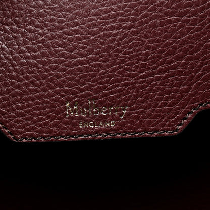 Mulberry Small Classic Grain Bayswater Tote Burgundy Oxford Blue 6 of 10