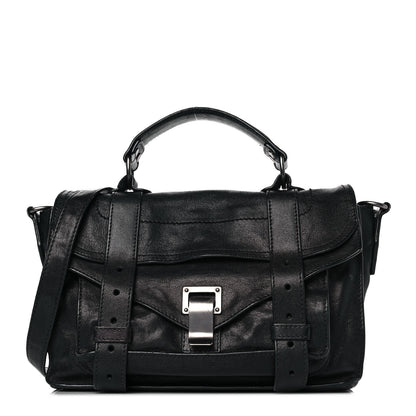 Proenza Schouler Lambskin Tiny PS1 Satchel Black 1 of 9