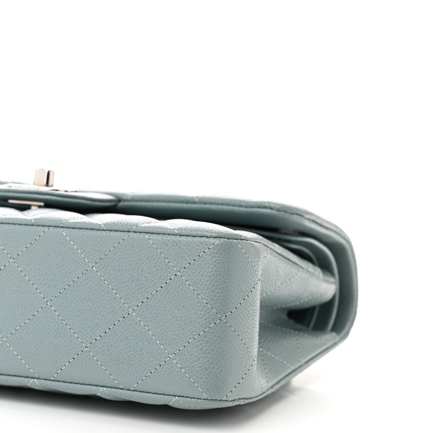 Chanel Caviar Quilted Small Double Flap Light Blue 10 of 10