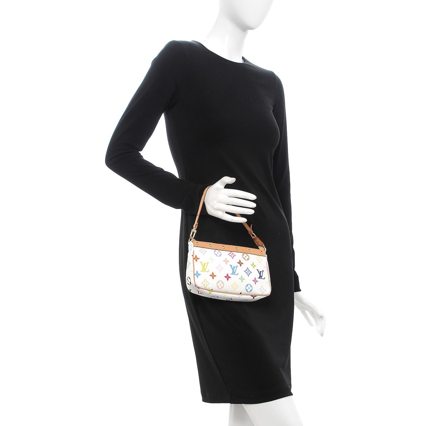 Monogram Multicolor Pochette Accessories White