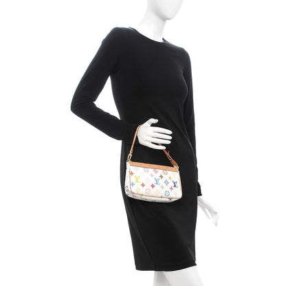 Louis Vuitton Monogram Multicolor Pochette Accessories White 2 of 8