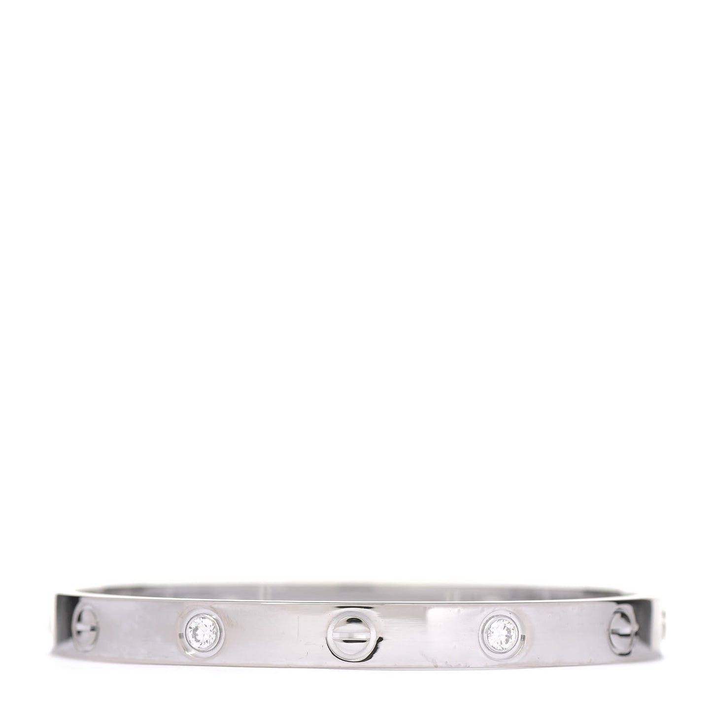 18K White Gold 4 Diamond LOVE Bracelet 16