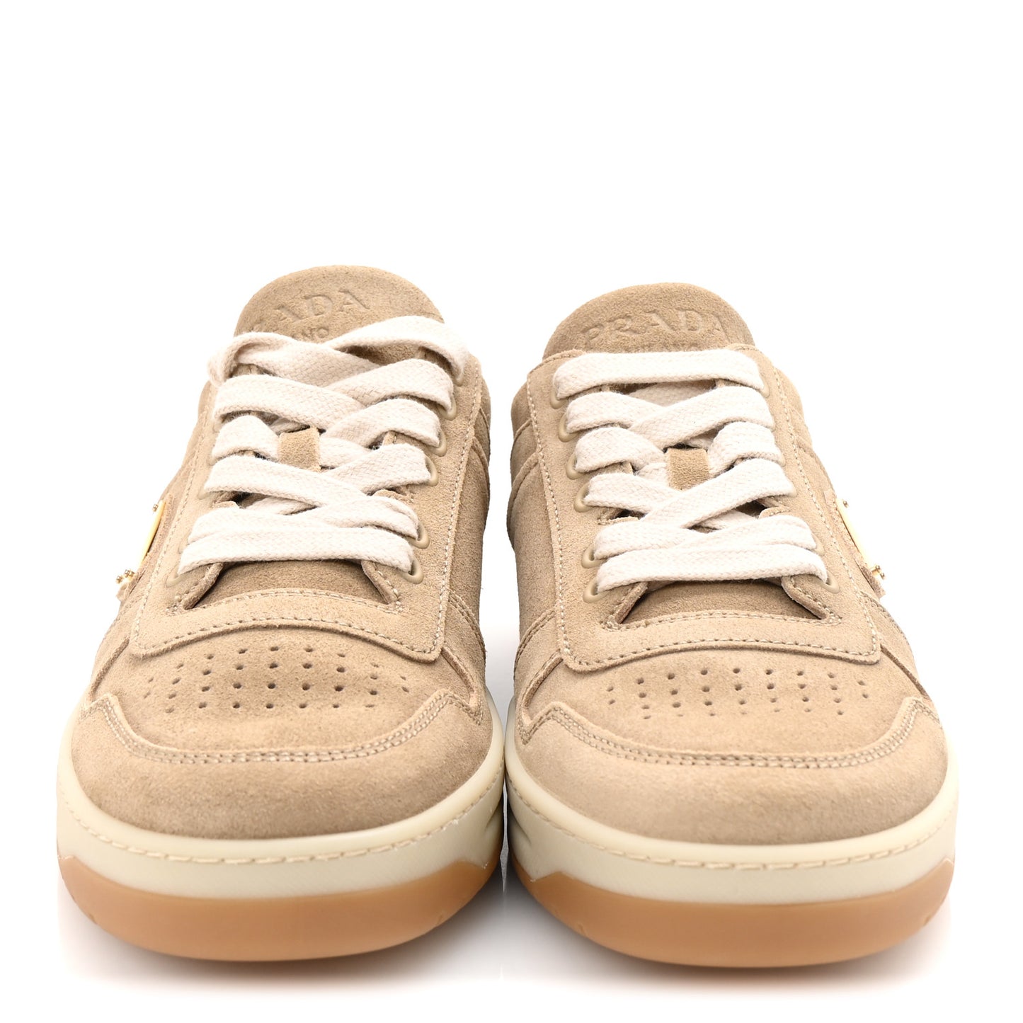 Suede Triangle Womens Downtown Low Top Sneakers 39 Ecru