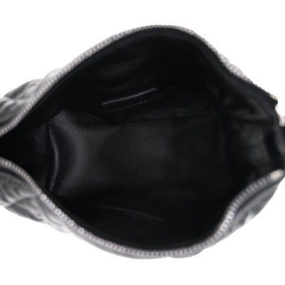 Christian Dior Calfskin Macrocannage Small Diortravel Nomad Pouch Black 5 of 10