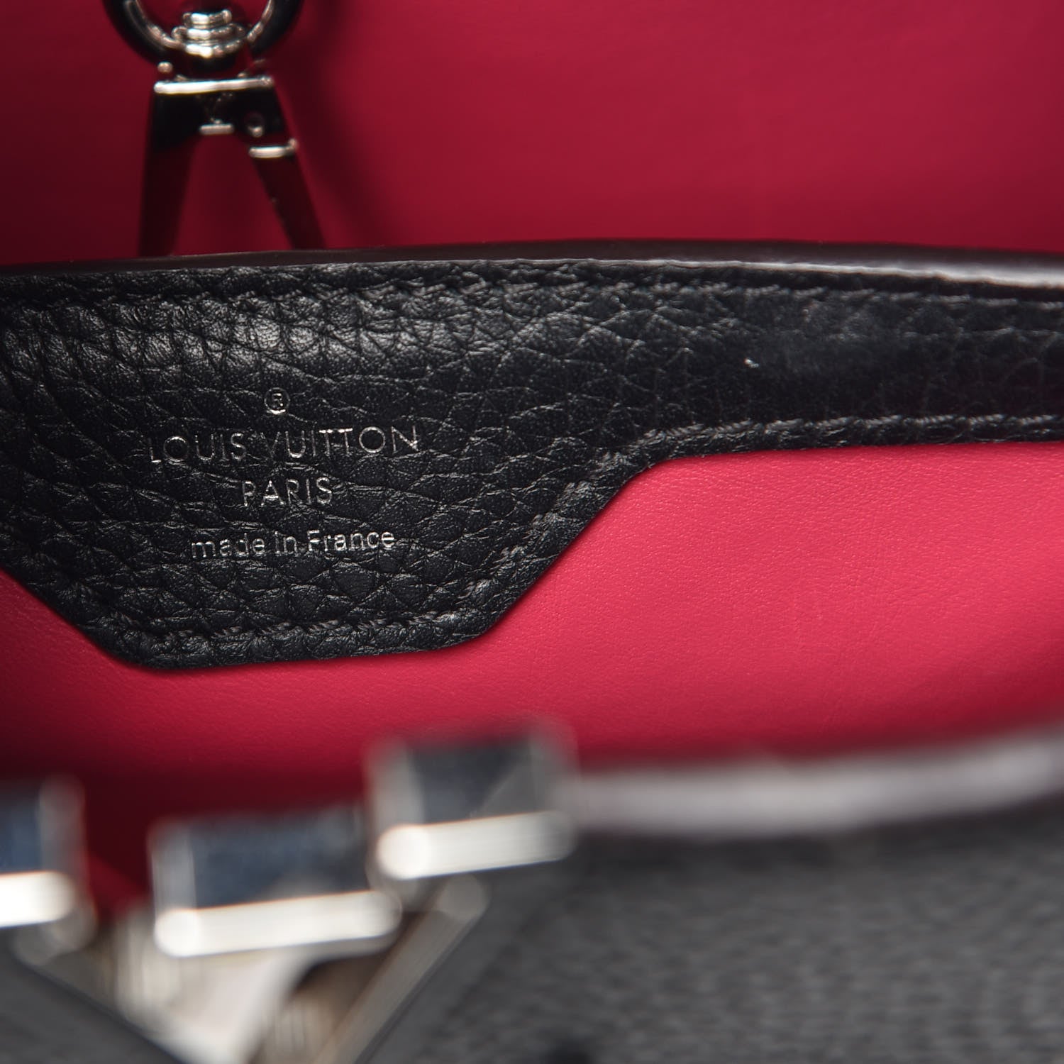 Louis Vuitton Taurillon Capucines BB Black 6 of 9
