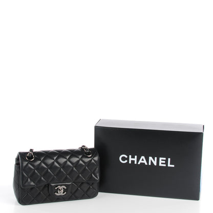 Chanel Lambskin Quilted Mini Rectangular Flap Black 2 of 9