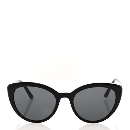 Prada Acetate Cat Eye Sunglasses SPR 02V Black 2 of 8
