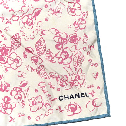 Chanel Silk CC Floral Square Scarf Multicolor 2 of 3