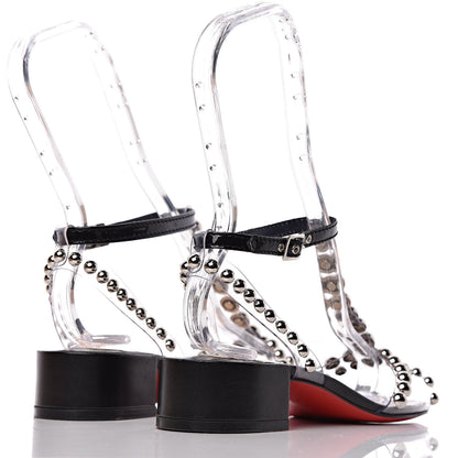 Christian Louboutin Patent PVC Faridaravie 25 Sandals 36 Black 4 of 8