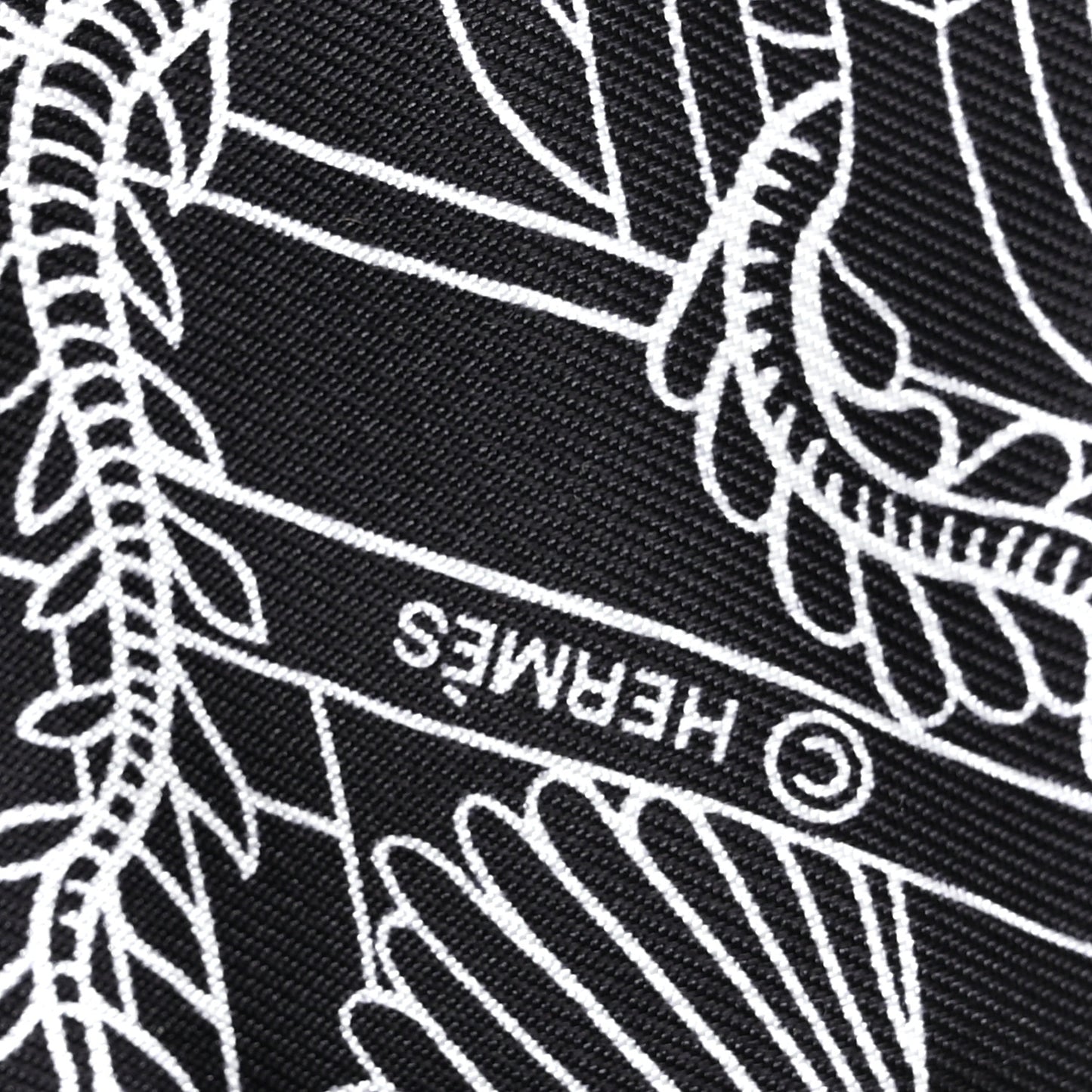 Silk Animapolis Twilly Black White
