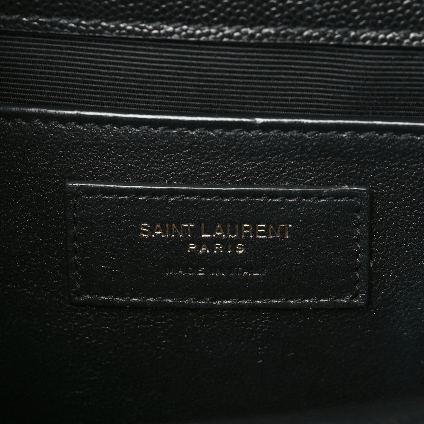 Grain De Poudre Textured Mixed Matelasse Triquilt Medium Monogram Satchel Black