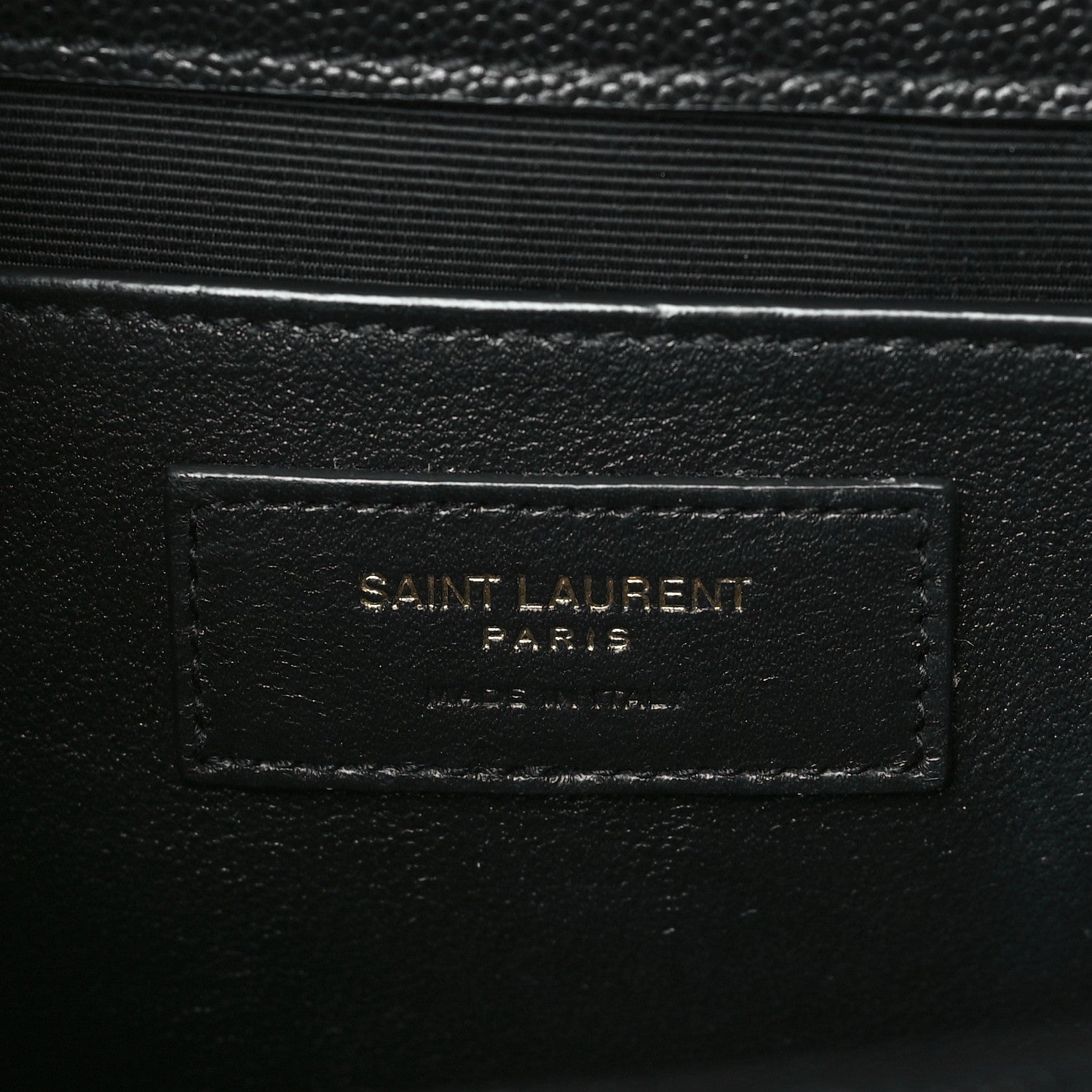 Saint Laurent Grain De Poudre Textured Mixed Matelasse Triquilt Medium Monogram Satchel Black 6 of 8