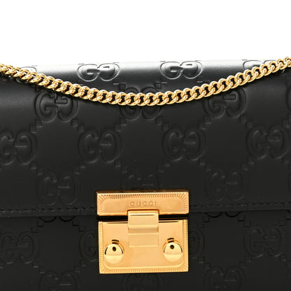 Gucci Guccissima Padlock Continental Chain Wallet Black 8 of 10