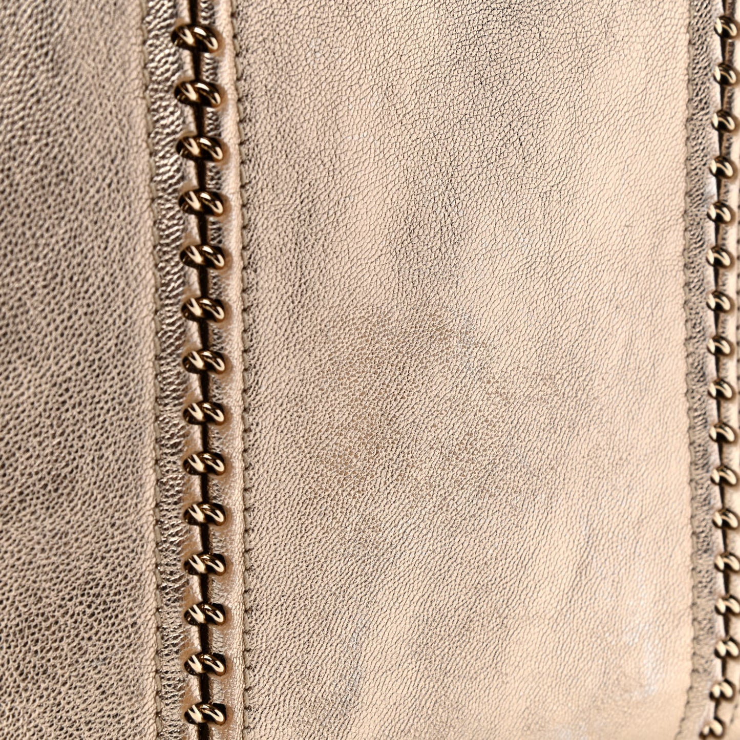 Metallic Goatskin Luxe Ligne Tote Gold