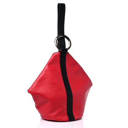 Alexander McQueen Calfskin Butterfly Bag Red Black 3 of 9