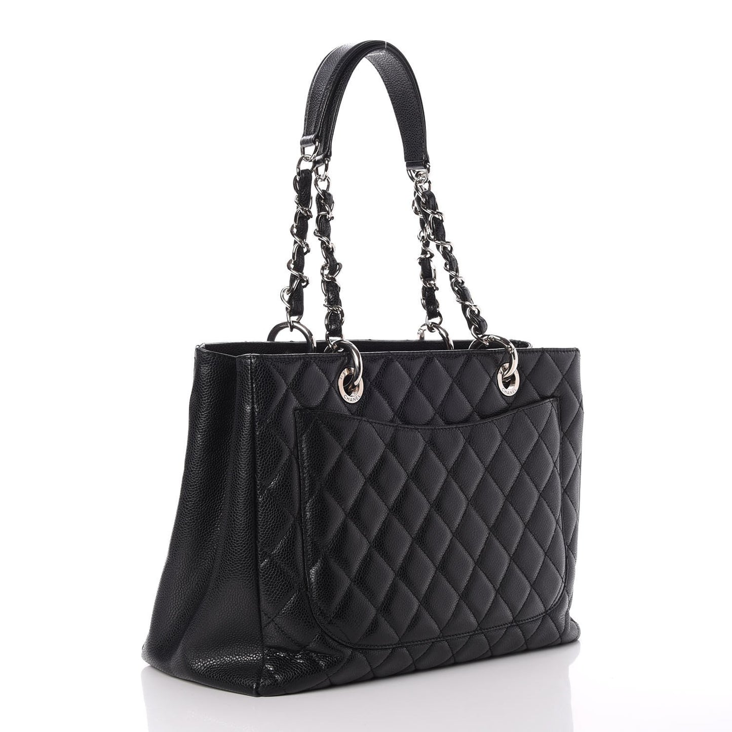 Caviar Quilted Grand Shopping Tote GST Black