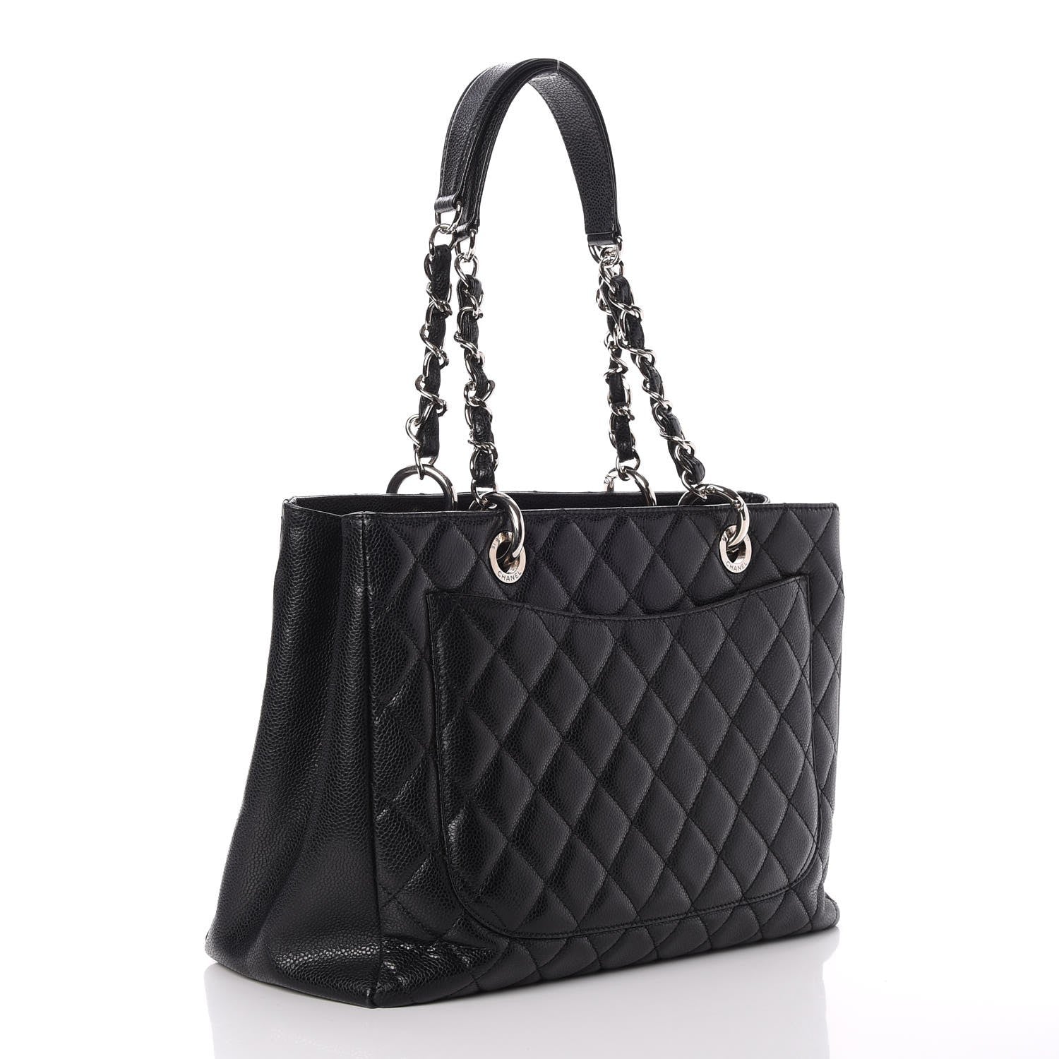 Chanel Caviar Quilted Grand Shopping Tote GST Black 3 of 7