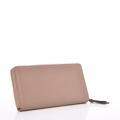 Gucci Dollar Calfskin GG Marmont Zip Around Wallet Porcelain Rose 3 of 8