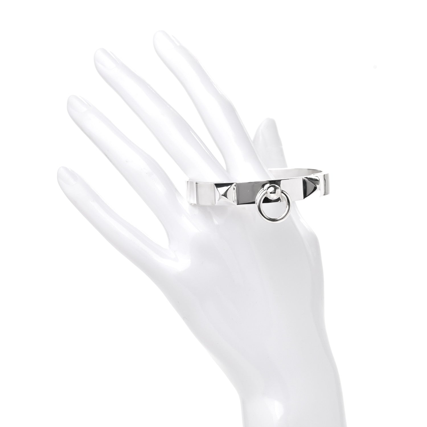 Hermes Sterling Silver PM Collier De Chien Bracelet SH 2 of 5