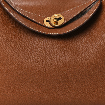 Hermes Taurillon Clemence Lindy 30 Gold 8 of 11