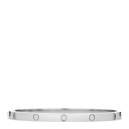 Cartier 18K White Gold 6 Diamond Small LOVE Bracelet 15 2 of 5