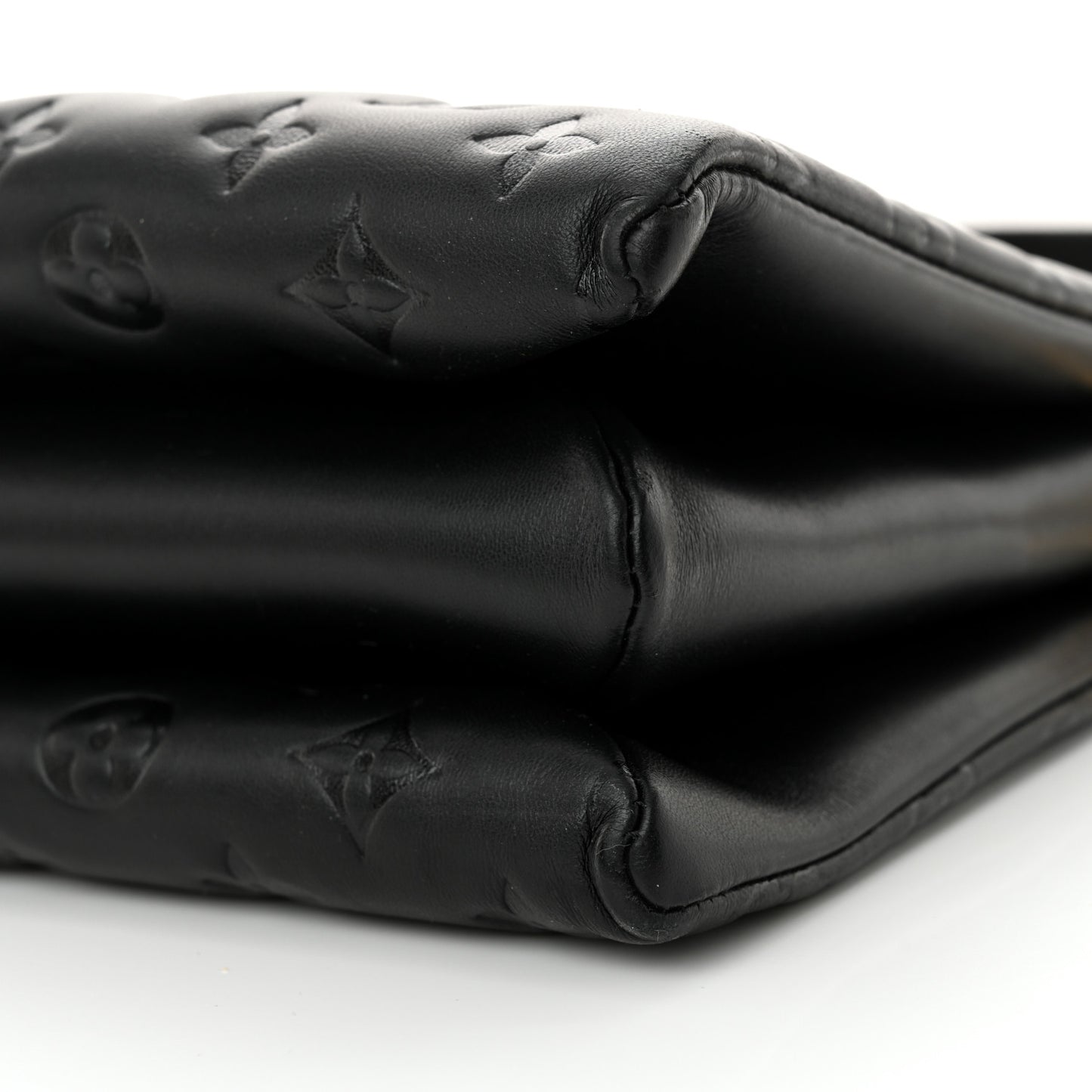 Lambskin Embossed Monogram Coussin PM Black