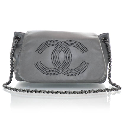 Chanel Lambskin Studded Flap Gray 1 of 10
