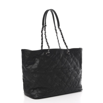Chanel Grained Calfskin Quilted Large Daily Tote Black 4 of 11