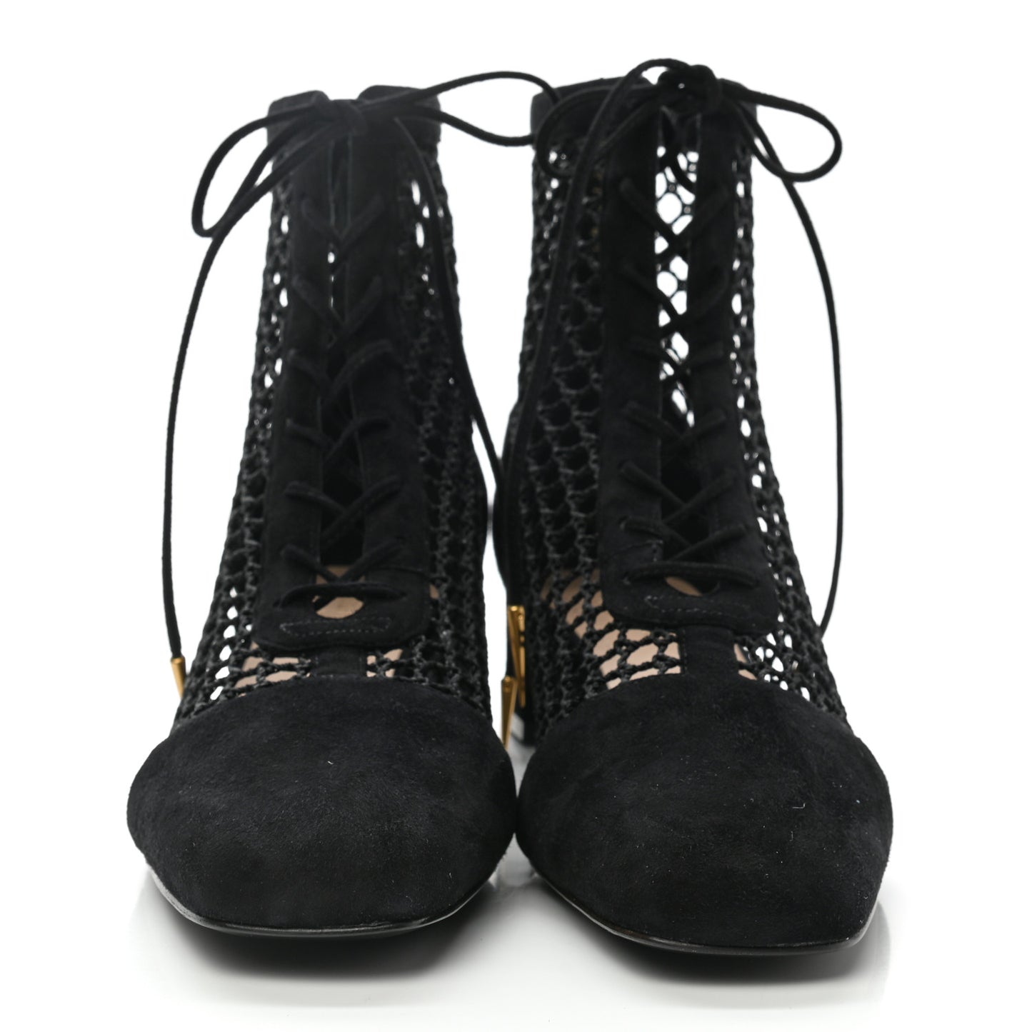 Suede Resille Naughtily-D 30mm Ankle Boots 40 Black