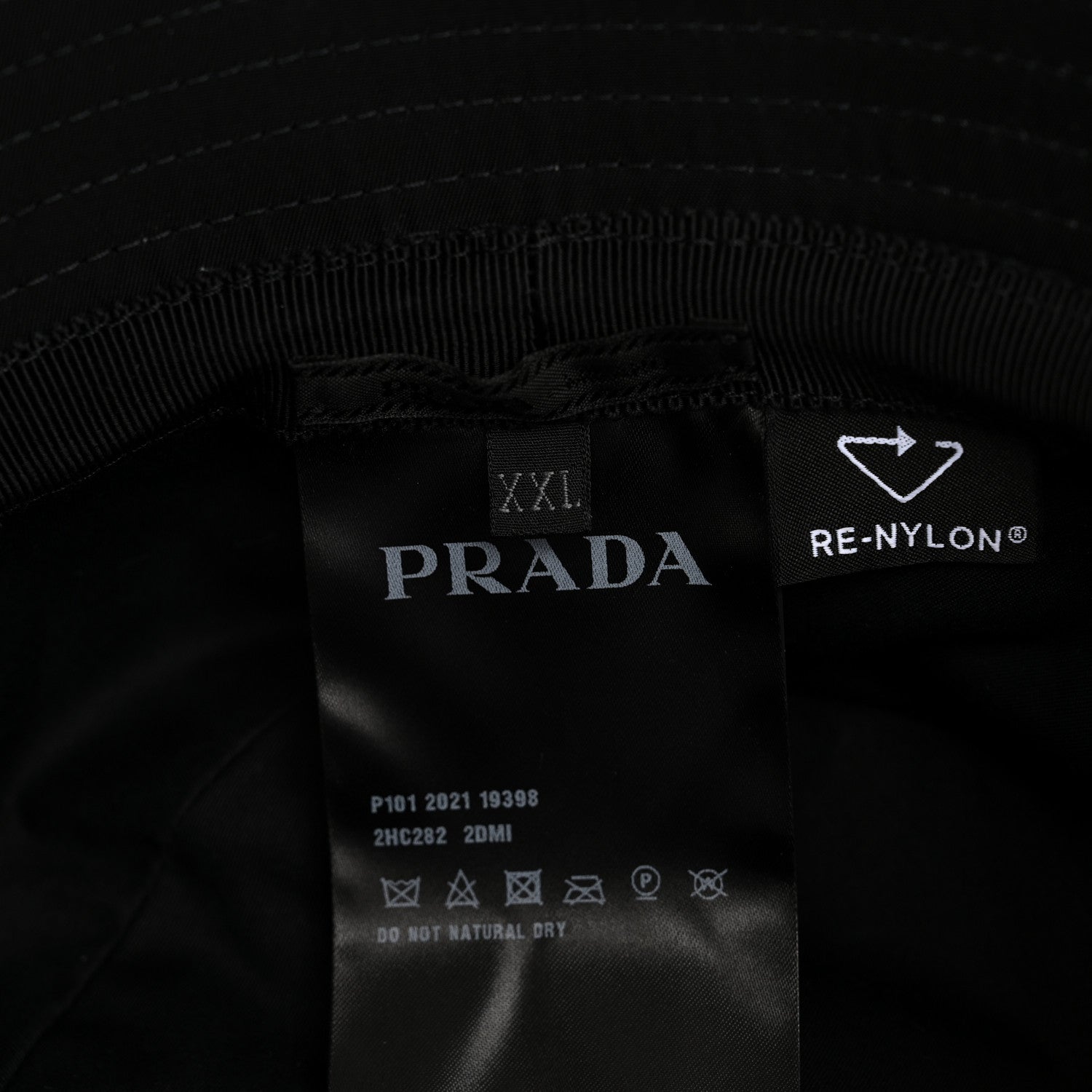 Prada Re-Nylon Mens Multifunctional Bucket Hat XXL Black 1794218