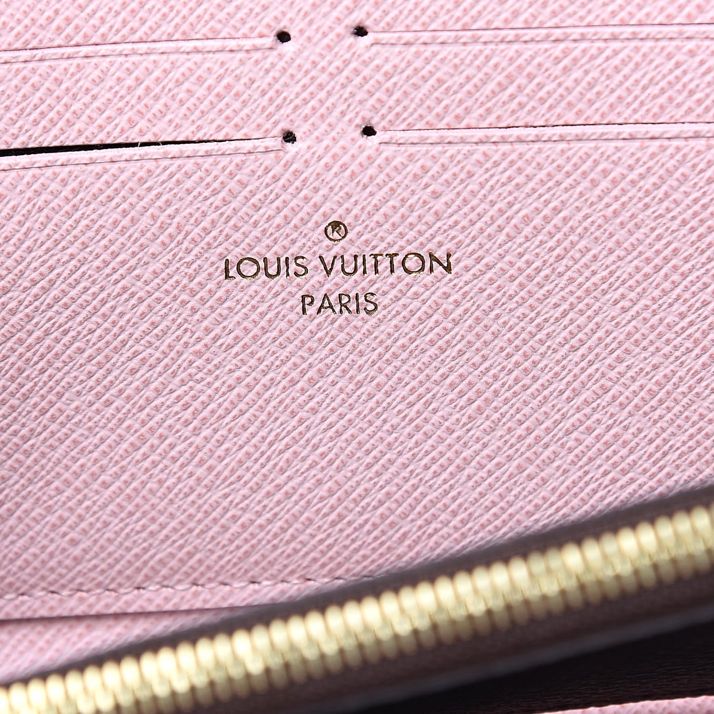 Monogram Clemence Wallet Rose Ballerine