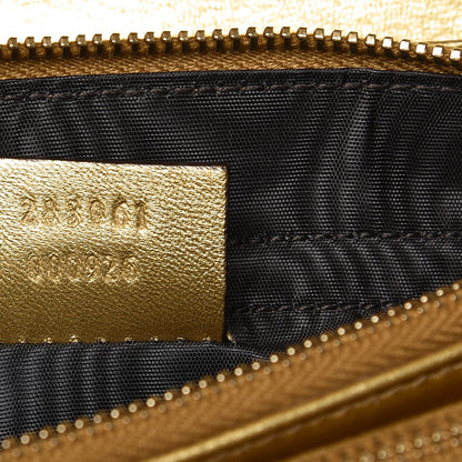 Gucci Metallic Alligator Piston Broadway Evening Bag Gold 7 of 7