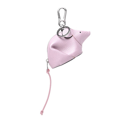 Loewe Calfskin Mouse Coin Pouch Bag Charm Key Holder Pink 1 of 5