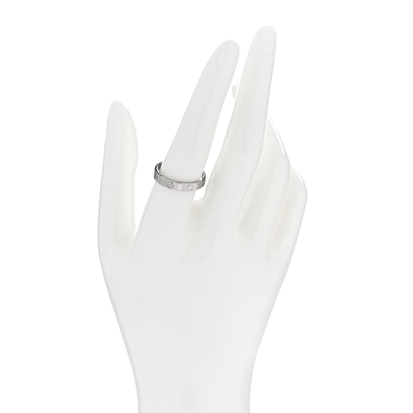 18K White Gold 3.5mm LOVE Wedding Band Ring 59 8.75