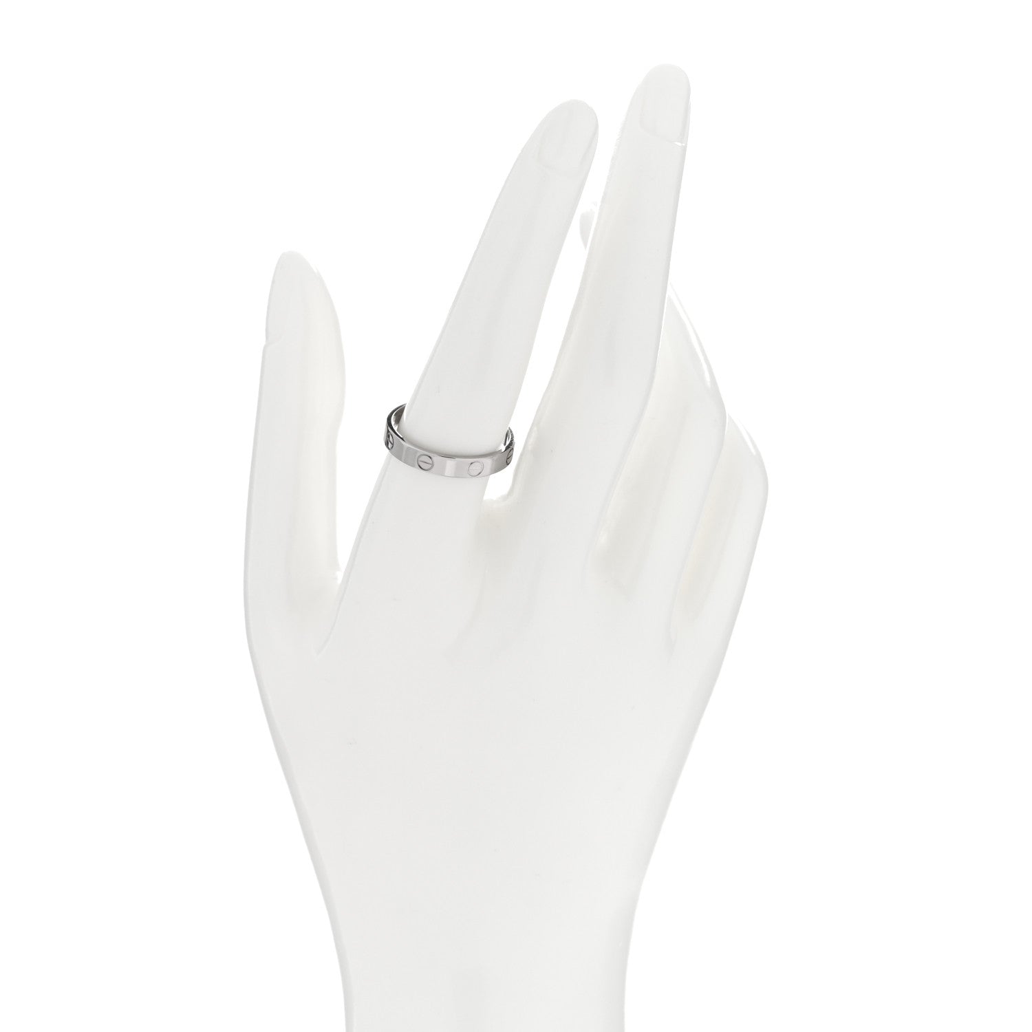 Cartier 18K White Gold 3.5mm LOVE Wedding Band Ring 59 8.75 2 of 5