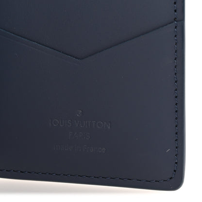 Louis Vuitton Calfskin Monogram Shadow Pocket Organizer Blue 6 of 7