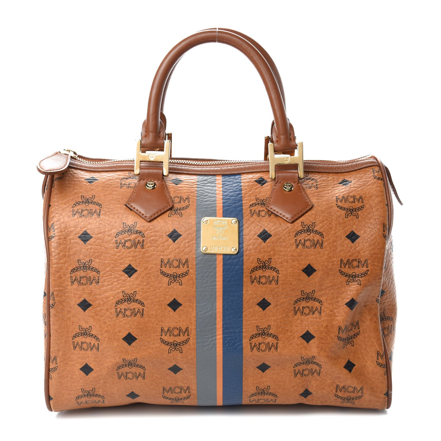 Visetos Dog Bone Boston Bag Cognac