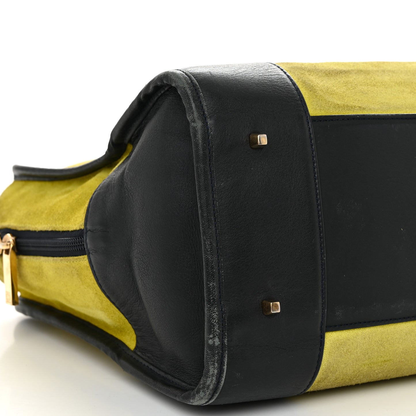 Suede Calfskin Amazona Yellow Black
